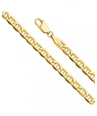 14K Hollow Gold Mariner Chains (Select Options) 7.5 Inches Yellow Gold $339.84 Necklaces