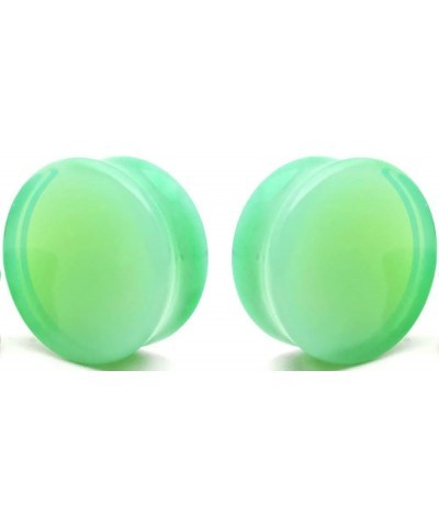 Mint Green Opalite Glass Ear Plug gauges 14mm- 9/16 inch $7.68 Body Jewelry