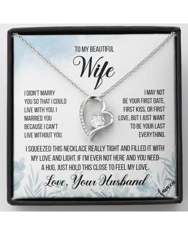 To My Beautiful Wife Necklace From Husband Hotwife Jewelry For Women Birthday Gifts For Wife Birthday Necklaces For Women For...