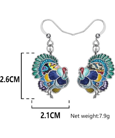 Cute Thanksgiving Turkey Chicken Earrings For Women kid Girl Festival Jewelry Gifts Ocean $9.59 Earrings