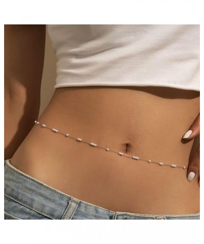 Pearl Belly Body Chains Gold Waist Chain Beach Bikini Fashion Body Jewelry Accessories for Women and Girls $7.55 Body Jewelry