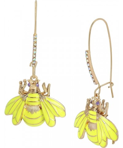 Bee Shepherd Hook Earrings One Size Yellow $19.22 Earrings