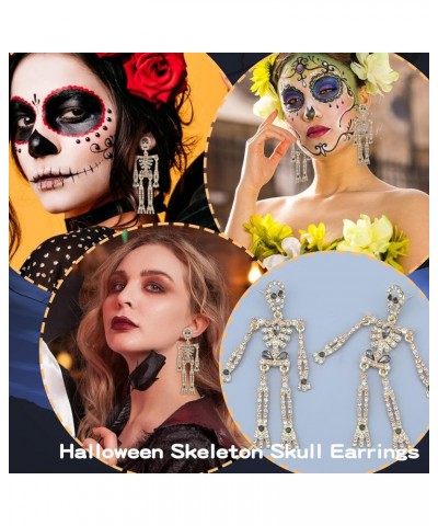 Cute Earrings for Women Trendy Cute Fun Flower Spooky Boo Skeleton Pumpkin Earrings for Women Holiday Party Earrings for Teen...