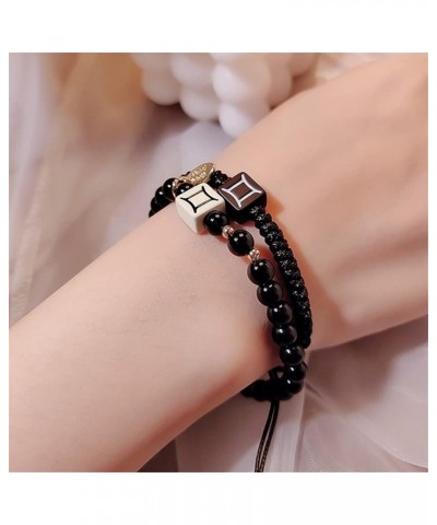 Constellation Bracelet 12 Zodiac Handmade Weave Obsidian Beaded Constellation Bracelet for Women Men Jewelry 2Pcs Gemini $9.8...