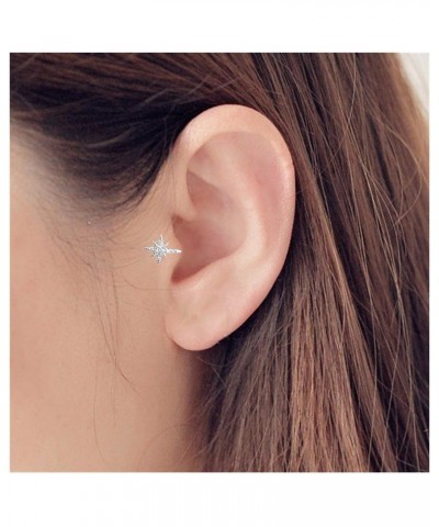 6MM Filled Tragus Earring for Women Non Piercing Clip Earing Ear Cuff Simple (Metal Color : 0010L Silver) $8.24 Earrings