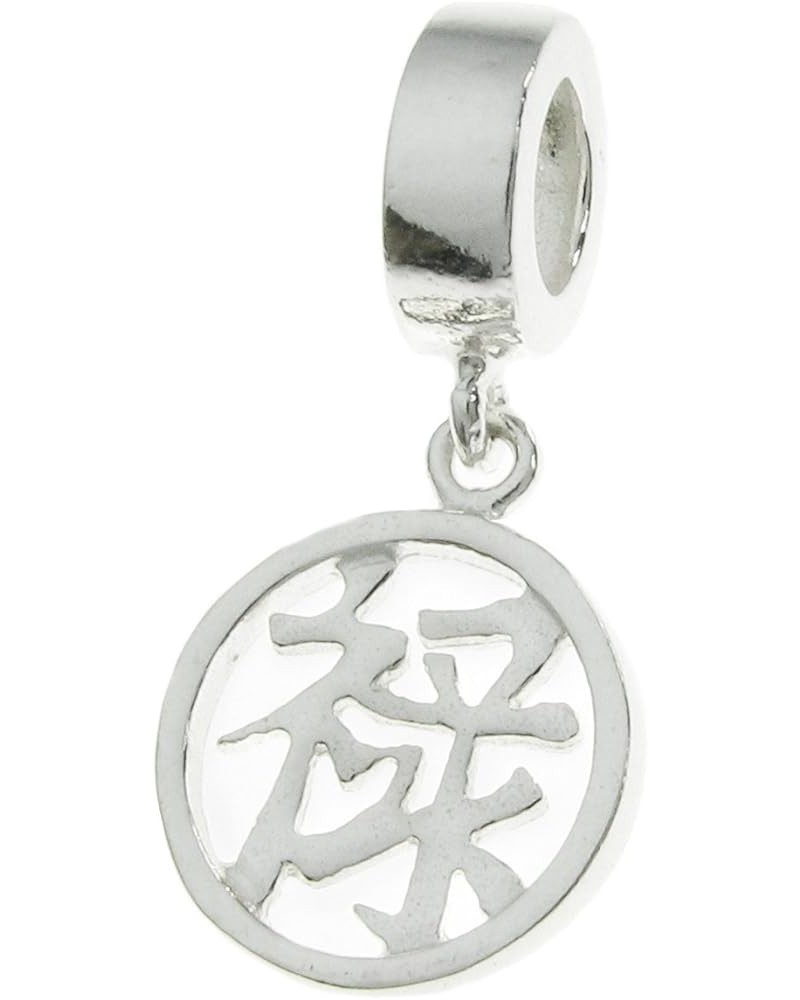 925 Sterling Silver Chinese Word Dangle Bead For European Charm Bracelets Treasure $8.46 Bracelets