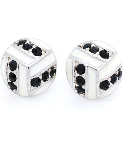 Volleyball Earrings - Post Volleyball Earrings Black $10.29 Earrings