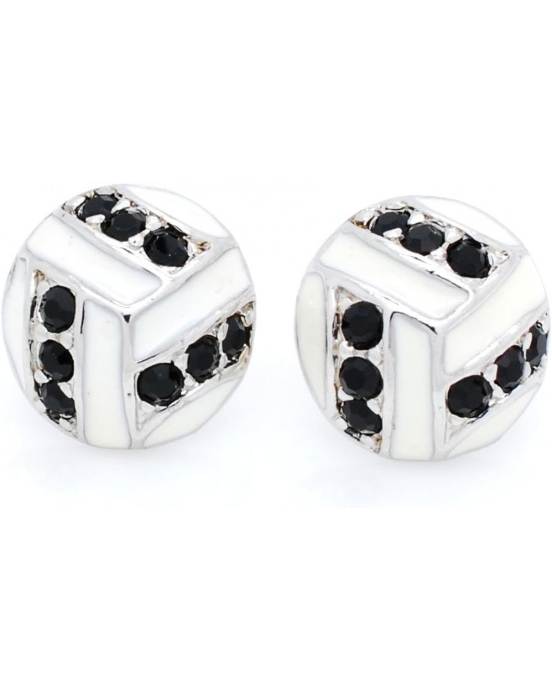 Volleyball Earrings - Post Volleyball Earrings Black $10.29 Earrings