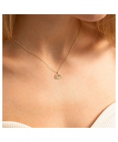 Gold Necklace for Women 14K Gold Plated Dainty Star of David Necklace Simple Moon and Star Necklace Sun Lotus Pendant Necklac...