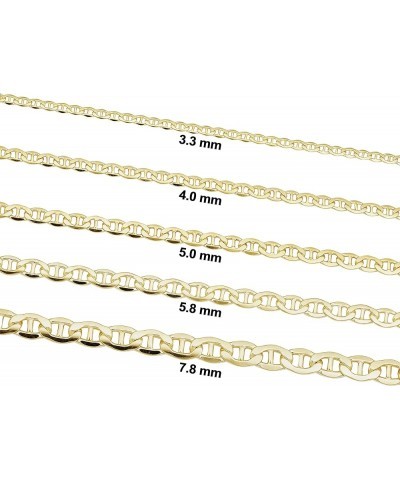 Solid 14k Yellow Gold Filled Mariner Link Chain Necklace for Men and Women (3.3 mm, 4 mm, 5 mm, 5.8 mm or 7.8 mm) 22 inch 5.8...