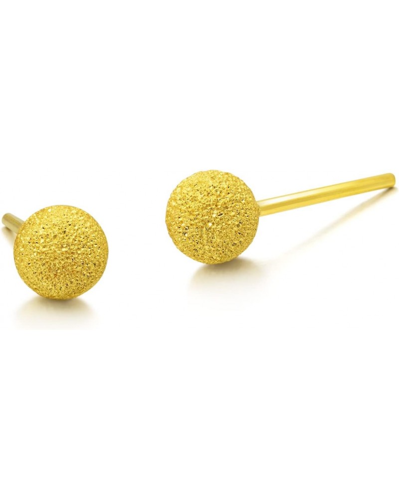 999.9 24K Solid Gold Price-by-Weight Gold Beads, Beaded, Dot Stud Earrings for Women 69672E $80.85 Earrings