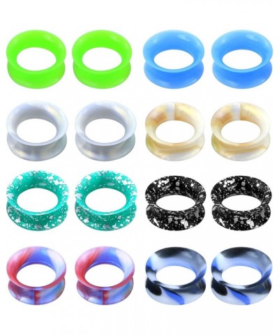 Silicone Gauges Flexible Tunnels 6g-1'' Ear Gauges Flesh Tunnels 16Pcs Ear Plugs Body Piercing Jewelry 6g(4mm) $8.95 Body Jew...