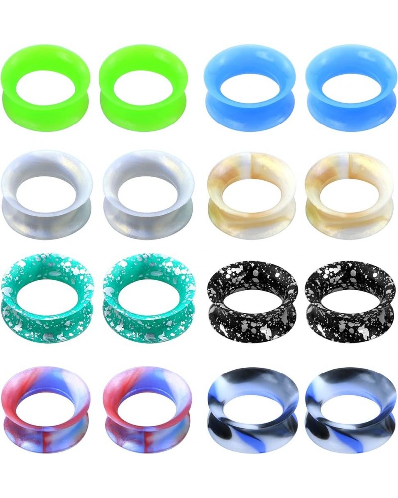 Silicone Gauges Flexible Tunnels 6g-1'' Ear Gauges Flesh Tunnels 16Pcs Ear Plugs Body Piercing Jewelry 6g(4mm) $8.95 Body Jew...