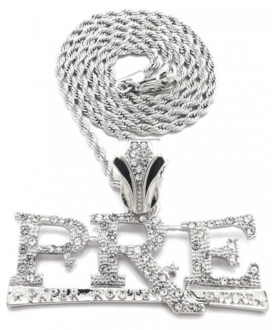 PRE Pendant with 24 Inch Necklace SILVER COLOR WITH 24 INCH ROPE CHAIN $11.23 Necklaces