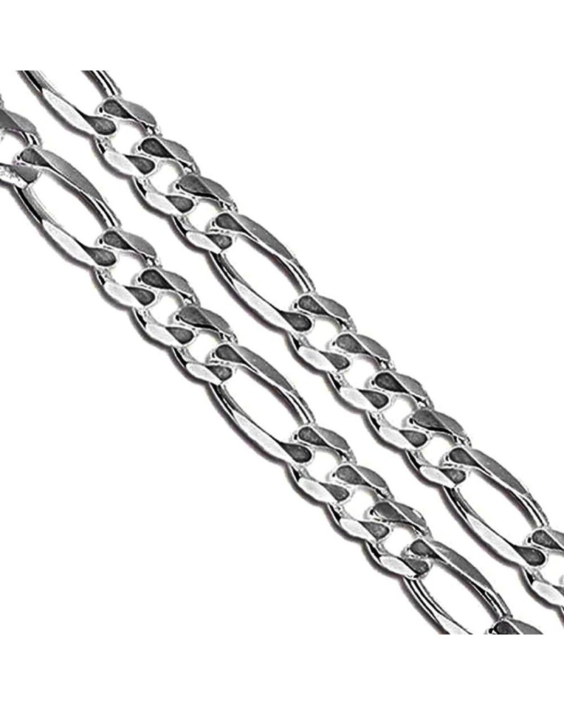 Stainless Steel Figaro Chain 4mm 5mm 5.9mm 6.9mm 9mm New Solid Link Necklace 5.9mm Length 18 Inches $7.53 Necklaces