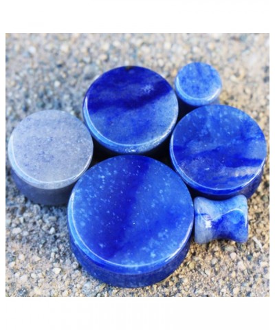 Pair of Natural Blue Adventurine Stone Saddle Plug // Choose Size // 5/8" (16mm) $9.71 Body Jewelry