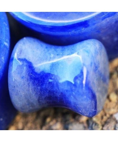 Pair of Natural Blue Adventurine Stone Saddle Plug // Choose Size // 5/8" (16mm) $9.71 Body Jewelry