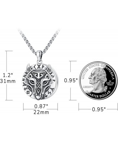 Locket Necklace that Hold Pictures 925 Sterling Silver Photo Locket for Women Men Gold T-WOLF Locket Necklaces Non-customized...