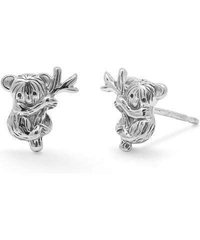 Jewelry Sterling Silver Koala Bear Stud Earrings $10.66 Earrings