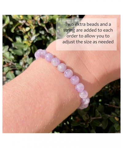 Natural Stone Real Lavender Amethyst Stretch Beaded Bracelet Round Beads 6 mm (0.24") Bracelet Semi Precious Purple Amethyst ...