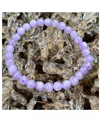 Natural Stone Real Lavender Amethyst Stretch Beaded Bracelet Round Beads 6 mm (0.24") Bracelet Semi Precious Purple Amethyst ...