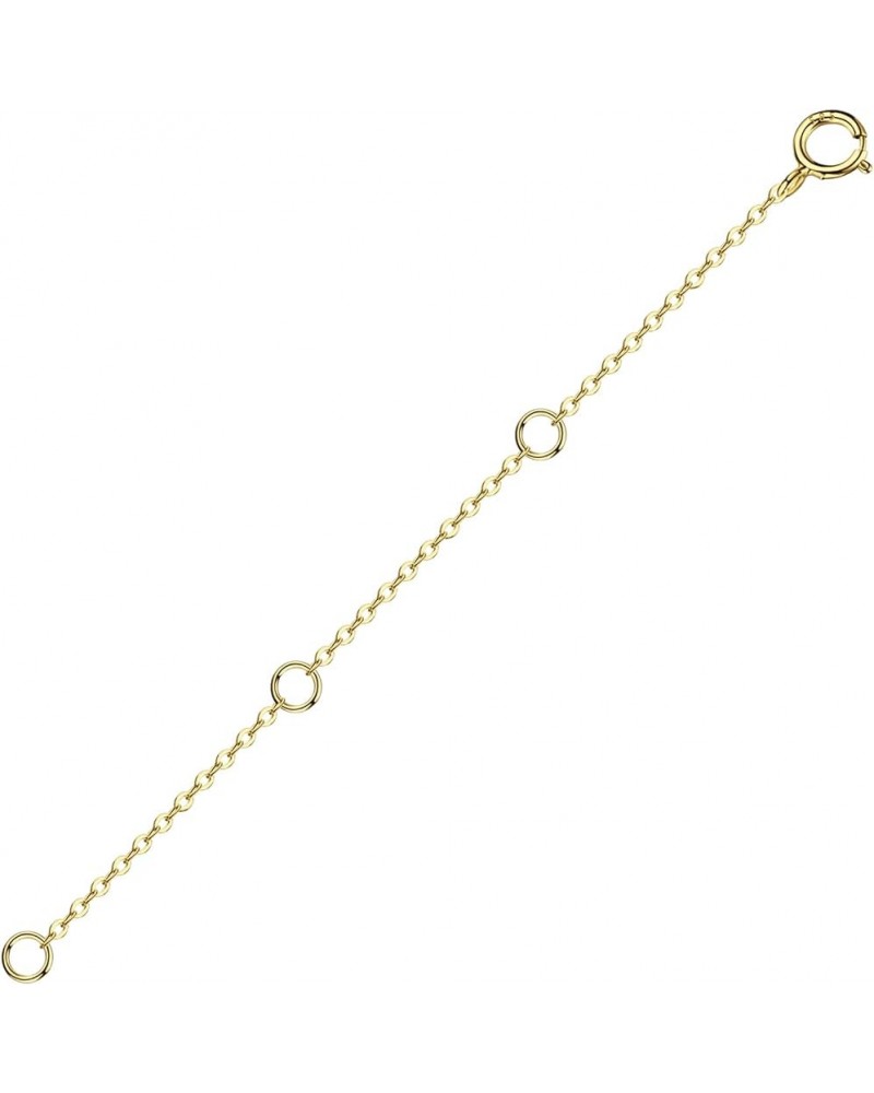 14K Solid Gold Necklace Extender Real 14K Bracelet Extender 2 3 4 Inch Durable Adjustable Chain Gold Anklets Extension for Wo...