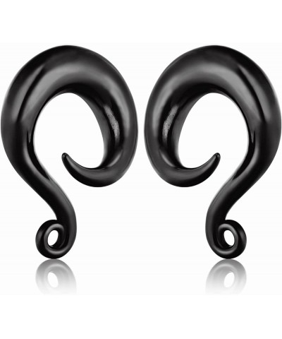 DIY Ear Weight Hook for Ear Piercing Jewelry 316L Stainless Steel Gauges Plugs Dangle Ear Hangers Pierced Expanders 0g Black ...