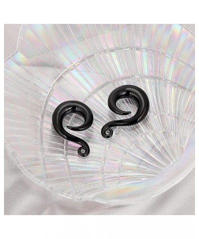 DIY Ear Weight Hook for Ear Piercing Jewelry 316L Stainless Steel Gauges Plugs Dangle Ear Hangers Pierced Expanders 0g Black ...