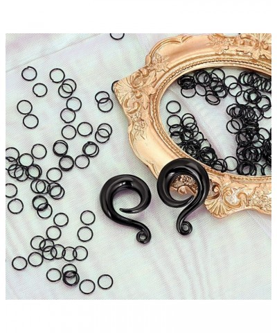 DIY Ear Weight Hook for Ear Piercing Jewelry 316L Stainless Steel Gauges Plugs Dangle Ear Hangers Pierced Expanders 0g Black ...