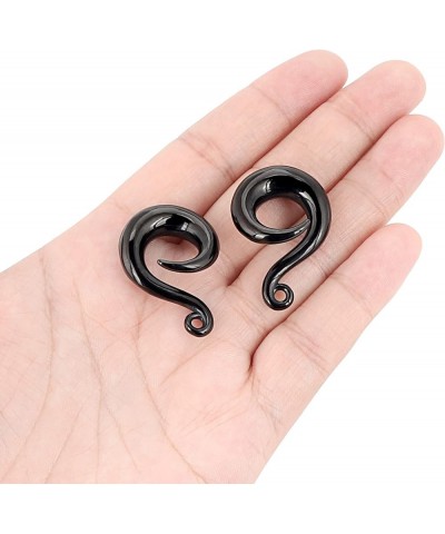 DIY Ear Weight Hook for Ear Piercing Jewelry 316L Stainless Steel Gauges Plugs Dangle Ear Hangers Pierced Expanders 0g Black ...