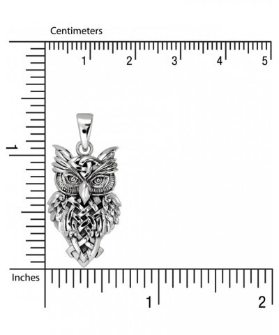 WithLoveSilver Solid 925 Sterling Silver Celtic Trinity Owl Pendant $25.07 Pendants