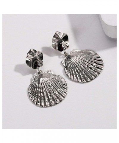 Shell Metal Maxi Drop Earrings Women Beach Spring Statement Earring Wedding Earring Boho Earring gold $11.39 Earrings