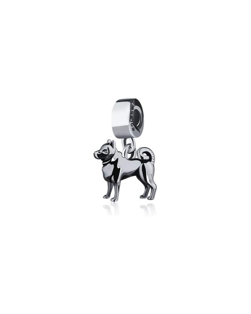 Shiba Inu Shibainu Dog 925 Sterling Silver Dangle Pendant X Charm Bead For Pandora & Similar Charm Bracelets or Necklaces $19...