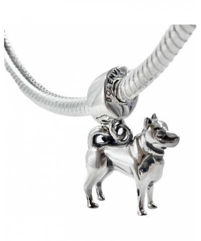 Shiba Inu Shibainu Dog 925 Sterling Silver Dangle Pendant X Charm Bead For Pandora & Similar Charm Bracelets or Necklaces $19...