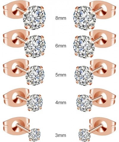 10 Pairs Surgical Steel Earrings Sets for Multiple Piercing Lightweight Small Huggie Hoop Earrings CZ Stud Earrings for Women...