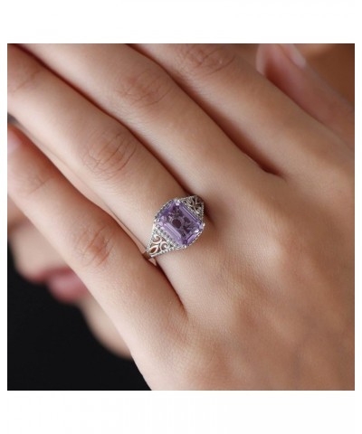 Shop LC Ring for Women Platinum Plated 925 Sterling Silver Birthday Gifts for Women Amethyst $12.39 Others