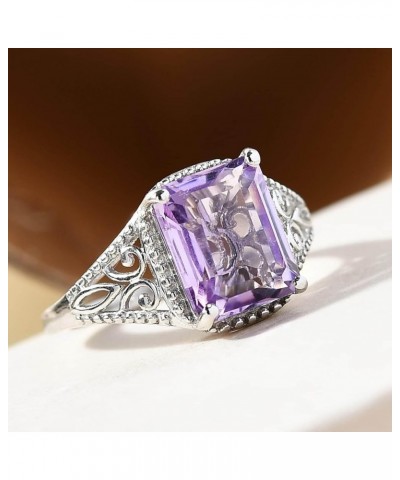 Shop LC Ring for Women Platinum Plated 925 Sterling Silver Birthday Gifts for Women Amethyst $12.39 Others