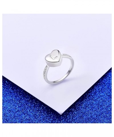 925 Sterling Silver Cremation Urn Ring Memorial Keepsake Jewelry Gifts Heart Initial Letter Earns for Ashes of Loved Ones L $...