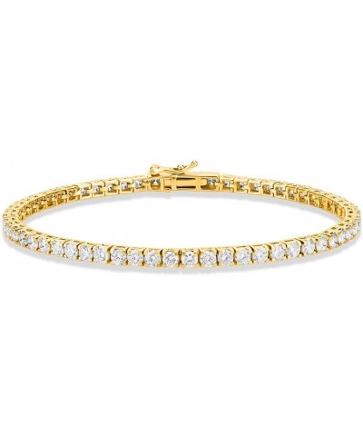 14K Yellow Gold Lab Grown Diamond Tennis Bracelet (5-10 cttw, E-F Color, VS1 Clarity) 7.25 Inches 5.0 carats $1.00 Bracelets