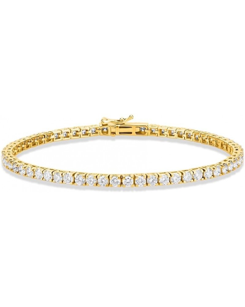 14K Yellow Gold Lab Grown Diamond Tennis Bracelet (5-10 cttw, E-F Color, VS1 Clarity) 7.25 Inches 5.0 carats $1.00 Bracelets