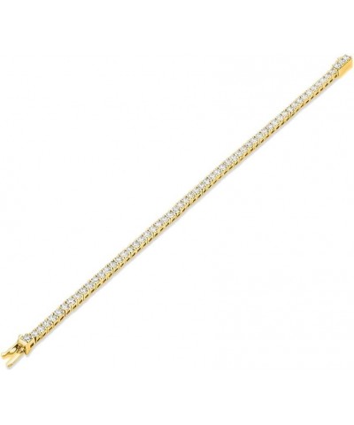 14K Yellow Gold Lab Grown Diamond Tennis Bracelet (5-10 cttw, E-F Color, VS1 Clarity) 7.25 Inches 5.0 carats $1.00 Bracelets