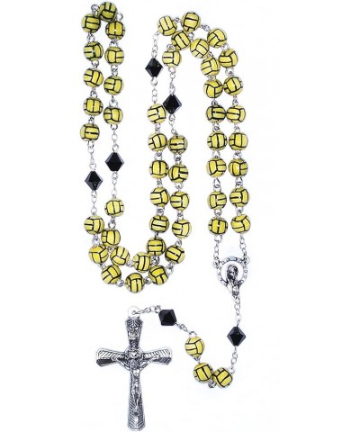 Sports Catholic Rosary w/Ceramic & Crystal beads - Includes Rosary Pouch, How to Pray the Rosary" - Gift Idea: Communion, Rec...