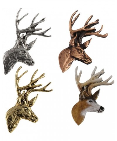 Handcrafted Deer and Elk Pins for Hunting Enthusiasts - Antler Shed, Bugling, Mule, Whitetail, Blacktail - Pewter, Copper, Go...