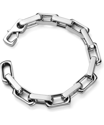 Hip Hop Jewelry Adjustable Bracelet Rectangle Link Chain Bracelet Steel $8.39 Bracelets