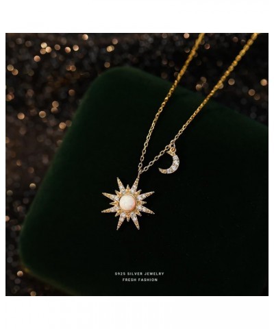 925 Sterling Silver Necklace for Women Cubic Zirconia/Pearl/Smile/Star and Moon Necklaces Trendy Boho Fashion Necklace K $11....