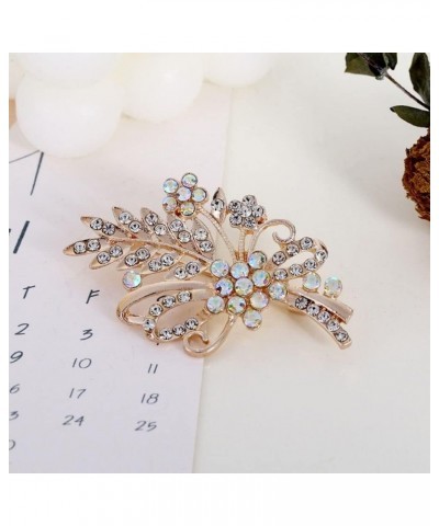 Exquisite Rhinestone Flower/Butterfly Brooches, Luxury Elegant Brooch Pins Sparkling Banquet Jewelry Gifts for Women, Girls, ...