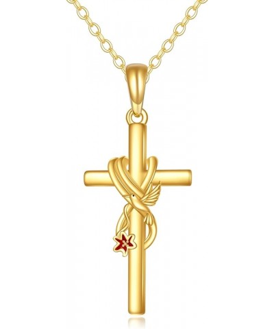 14k Real Gold Cross Jewelry Gifts for Mother Daughter Grandma Sister Cross Pendant Necklace for Women Girls Hummingbird $106....