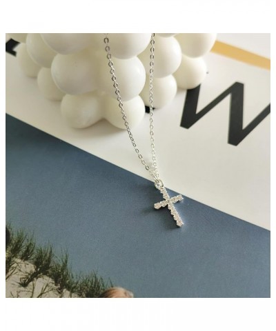 Cross Necklace for Women 14k Gold/Silver Plated Tiny Cross Pendant Necklace for Women Simple Layered Cross Necklaces for Wome...