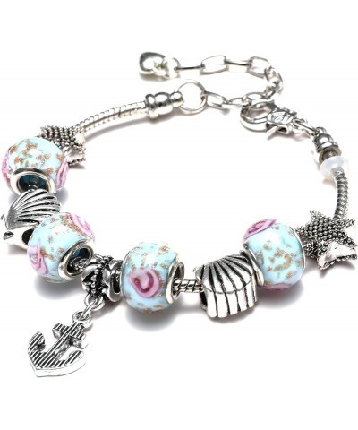 Original Bracelet Collection Fashion Jewelry 20 Styles Light Blue Charms with Anchor $7.41 Bracelets