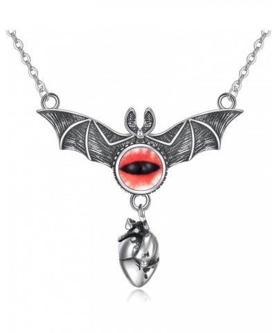 Bat Necklace 925 Sterling Silver Celtic Cross Necklace Gothic Jewelry Gift for Women Bat Heart Necklace $19.59 Necklaces